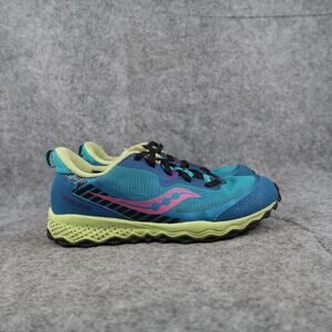 Saucony Shoes Kids 3 Sneakers Athletic Trainer Peregrine 11 Water Repellant Blue